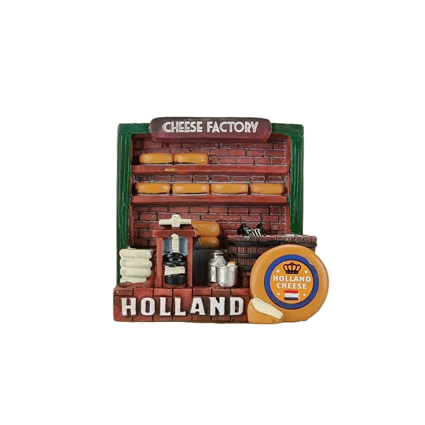 3D cheese factory magnet Holland polystone Dutch souvenir