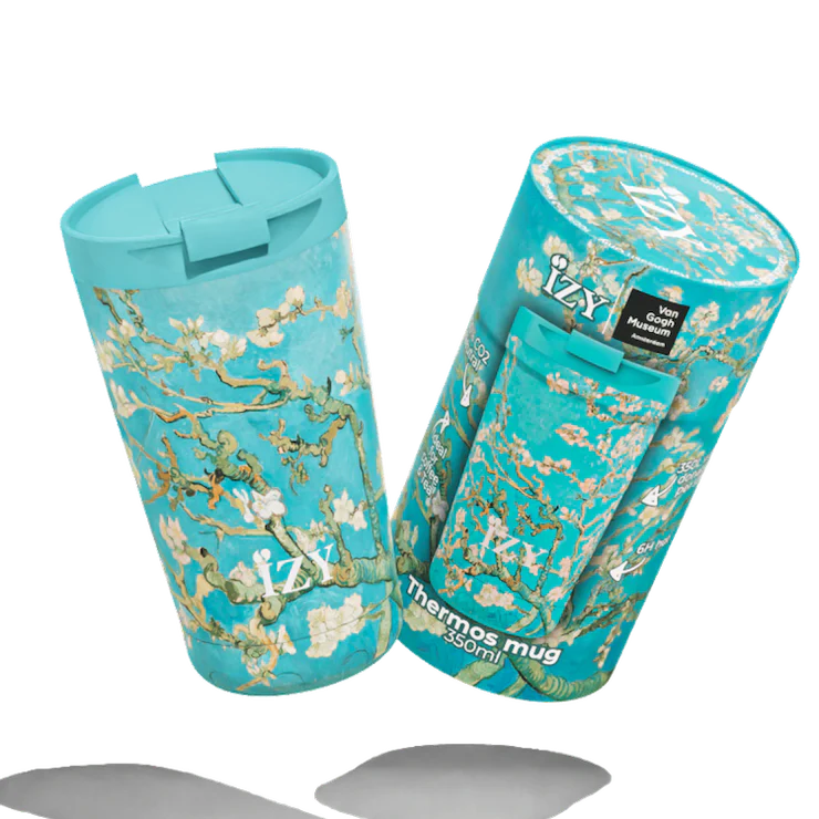 IZY Mug Almond Blossom 350 ml stainless steel insulated travel mug