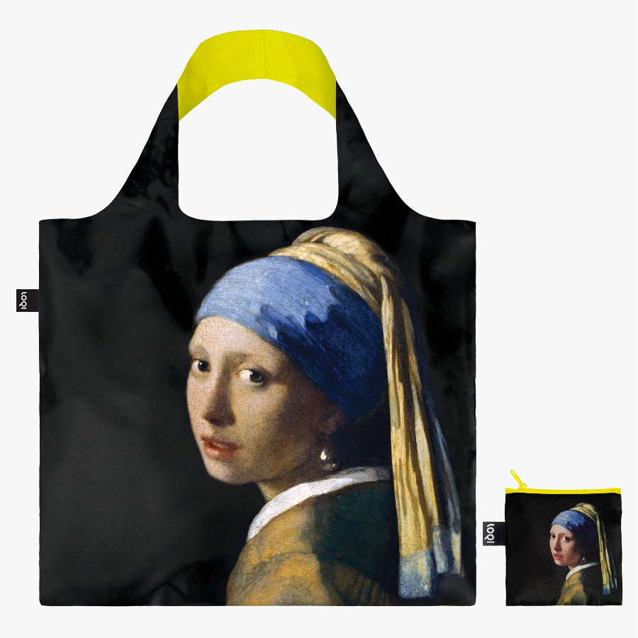 Reusable bag with 'Girl with a Pearl Earring' design by Johannes Vermeer
