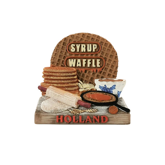 3D stroopwafel fridge magnet Holland polystone Dutch souvenir