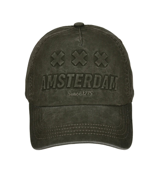 Dark green Amsterdam XXX embossed cap with Since 1275 detail
