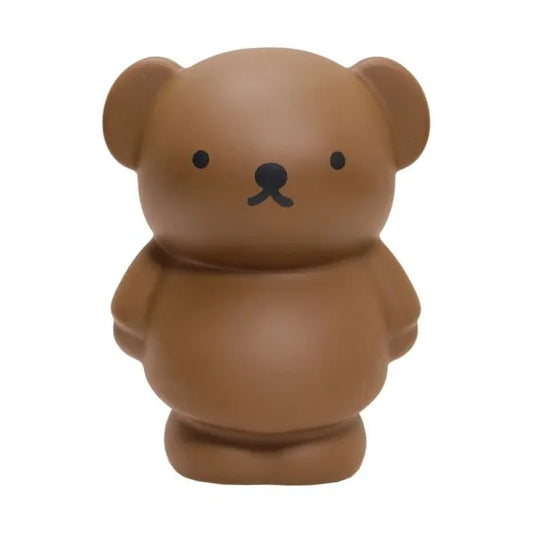 Brown bear-shaped object on a white background