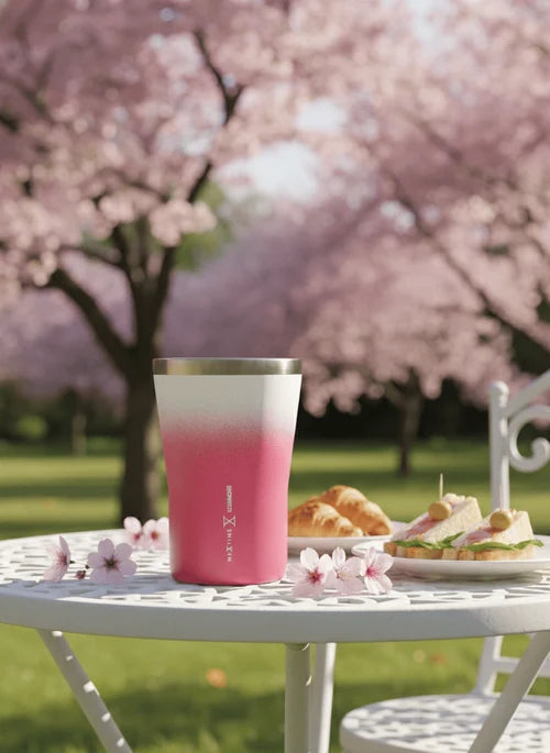 Cherry blossom time spring NeXtime Urban Tumbler Cherry Blossom 473ml with pink gradient finish