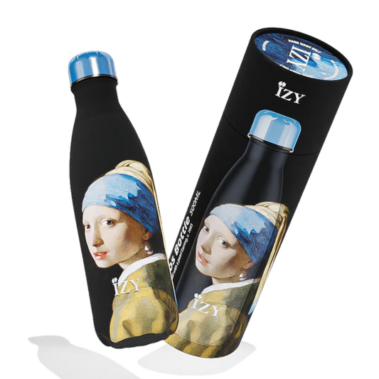 IZY Bottle Girl with a Pearl Earring 500 ml stainless steel insulated water bottle