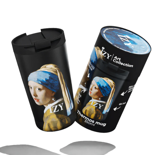 IZY Mug Girl with a Pearl Earring 350 ml stainless steel insulated travel mug