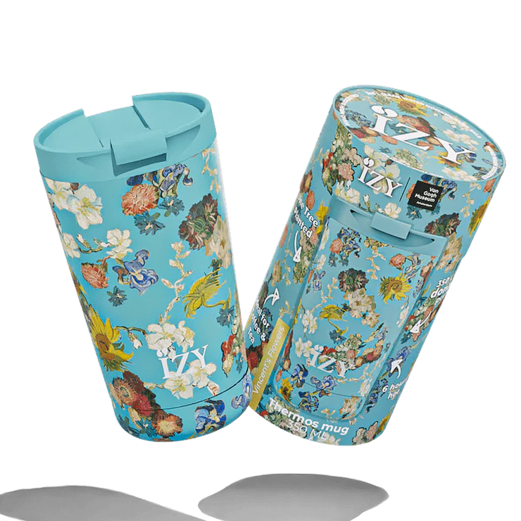 IZY Mug Vincent’s Flowers 350 ml stainless steel insulated travel mug