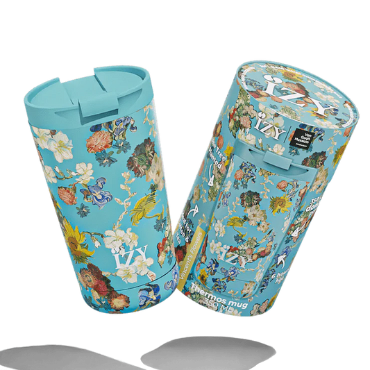 IZY Mug Vincent’s Flowers 350 ml stainless steel insulated travel mug