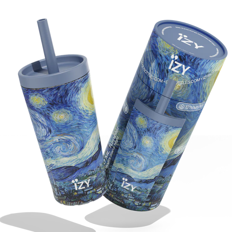 IZY Tumbler Starry Night 500 ml stainless steel insulated tumbler with straw