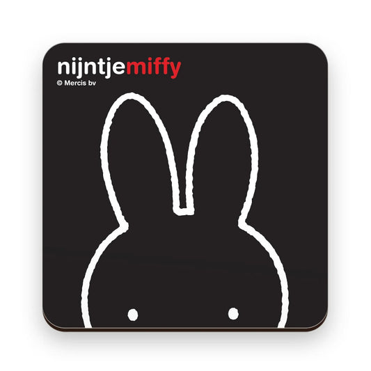 Stylish Miffy coaster featuring the iconic black face design. Perfect for protecting surfaces while adding a touch of Dutch charm.