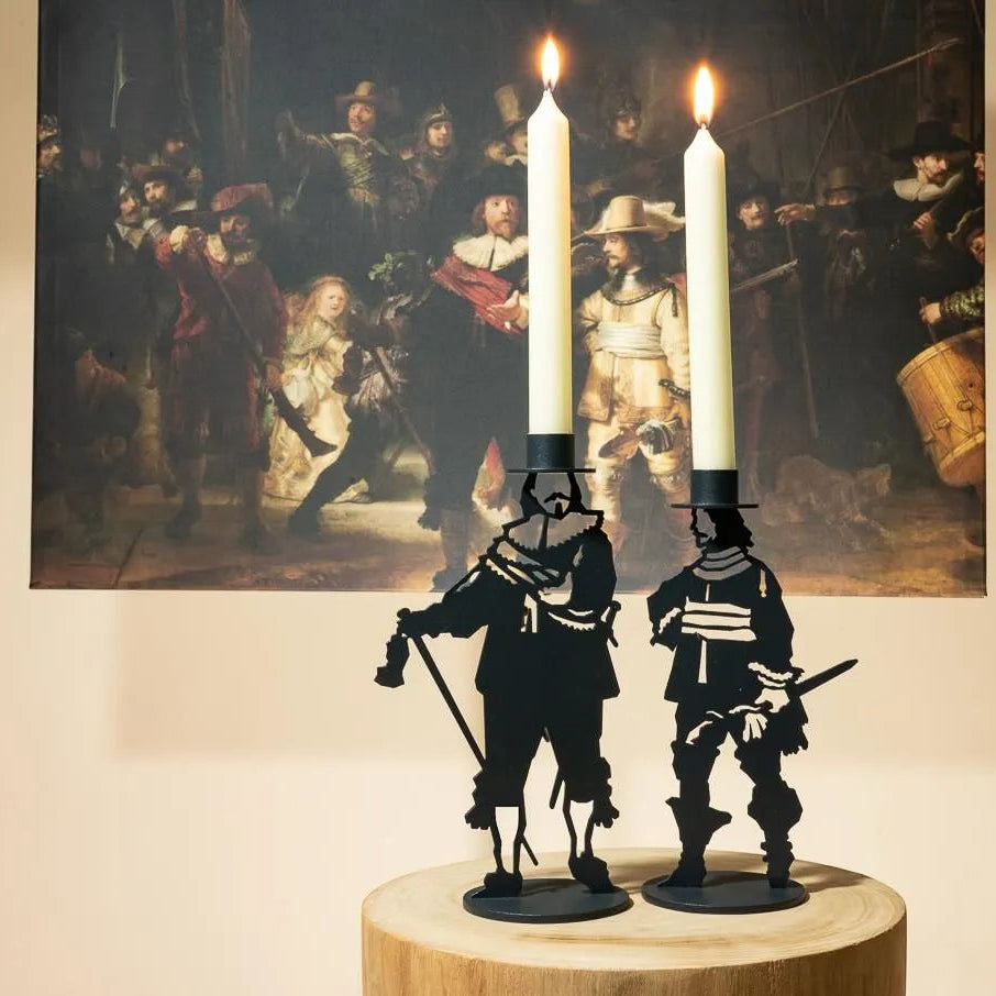 Rembrandt De Nachtwacht Candle Holders