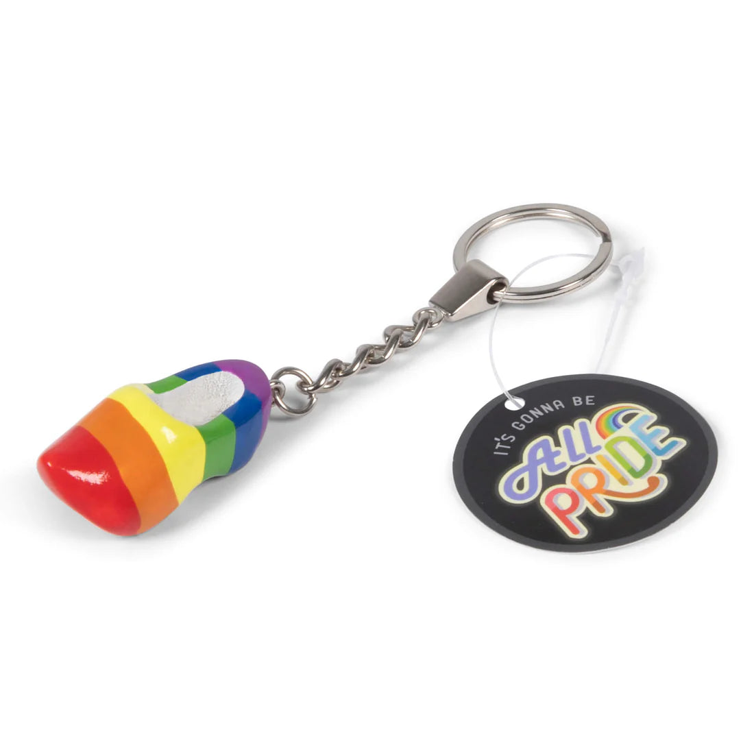 Robin Ruth Pride wooden clog keyholder rainbow 4 cm