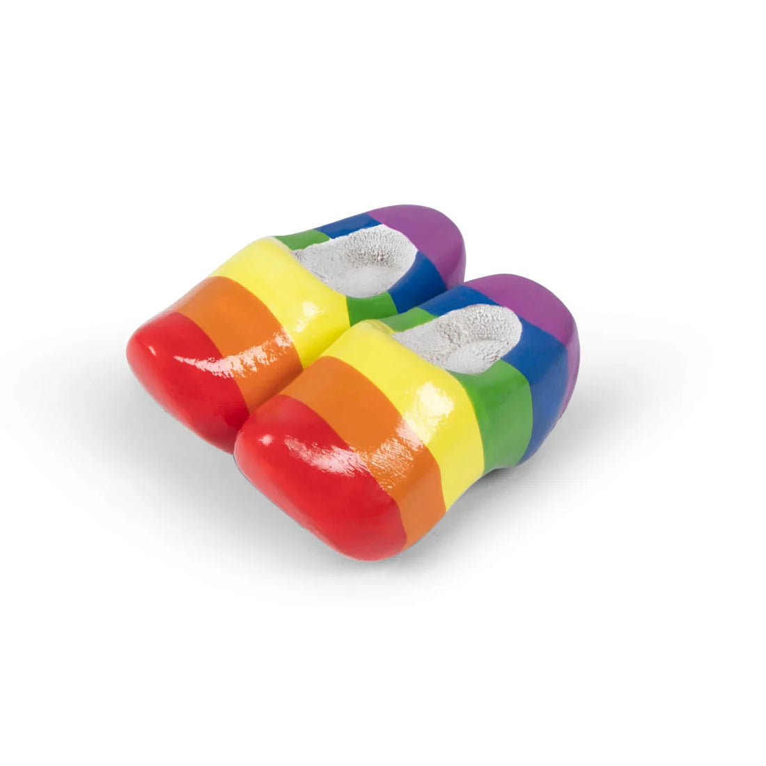 Robin Ruth Pride wooden clogs magnet rainbow colors 5 cm