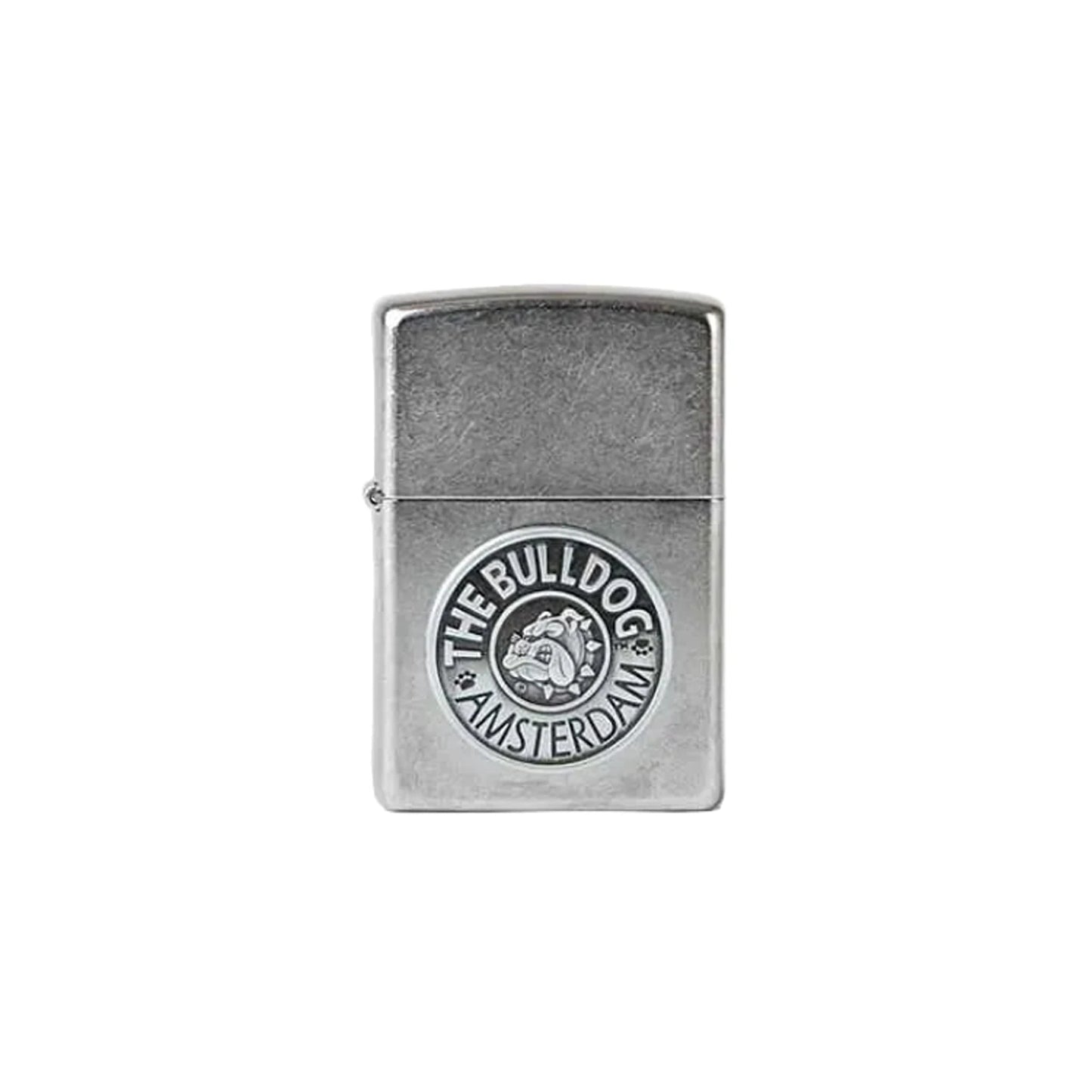 Embossed Zippo lighter with Amsterdam design from The Bulldog made in USA