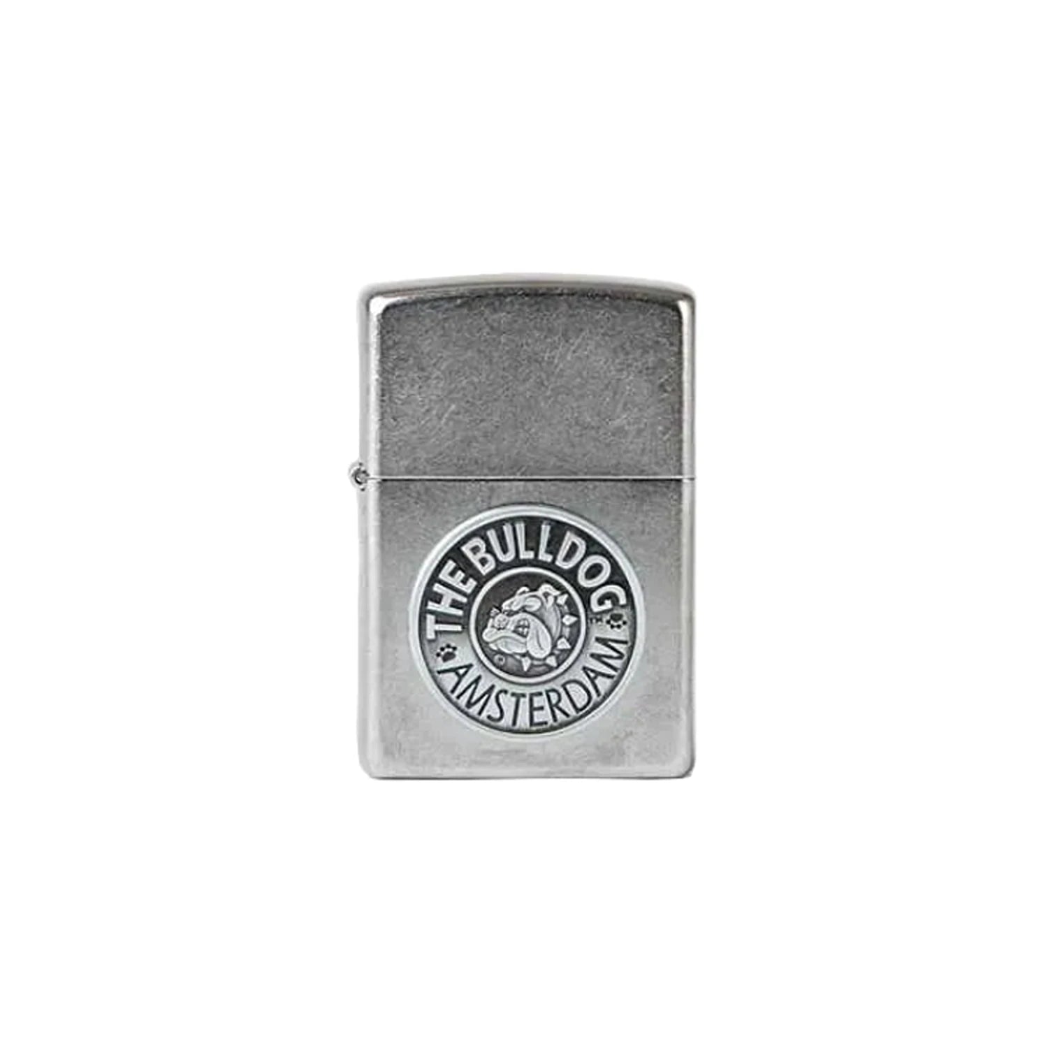 Embossed Zippo lighter with Amsterdam design from The Bulldog made in USA