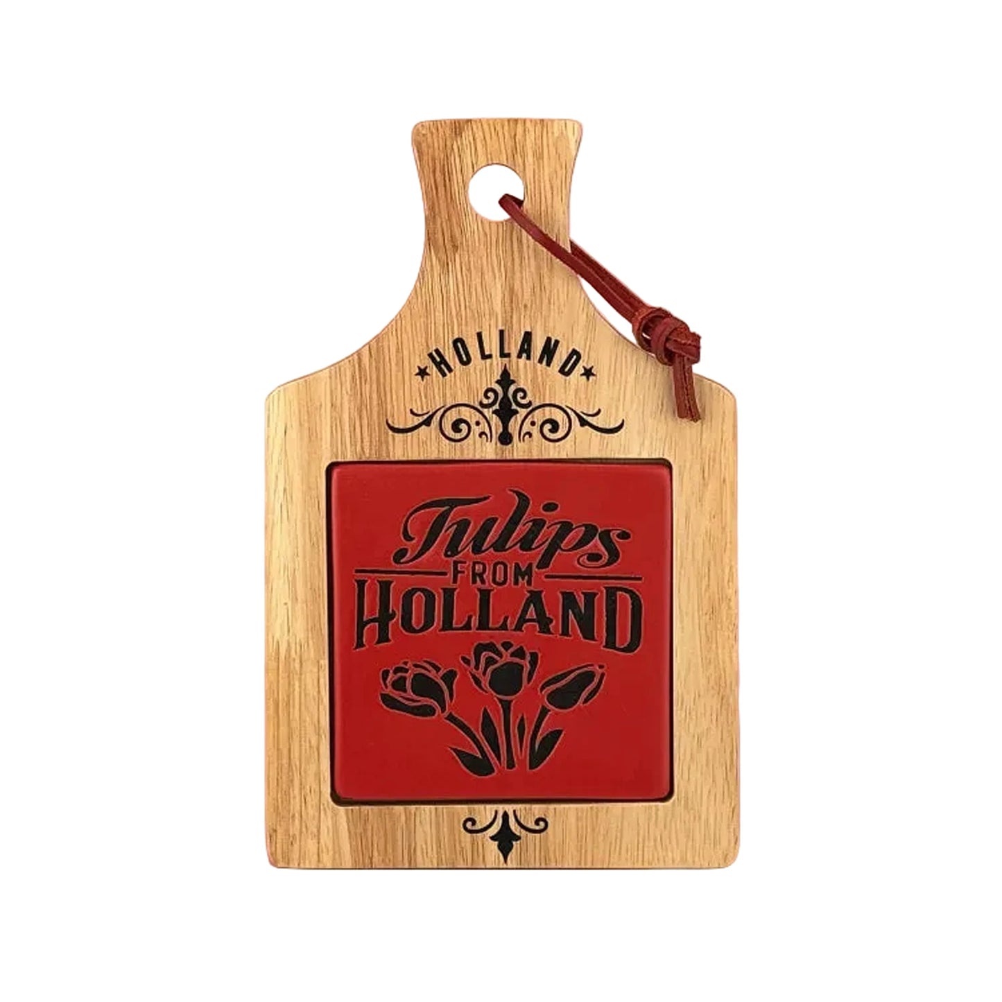 cheese board Holland tulips wooden serving board