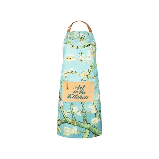 Van Gogh Almond Blossom kitchen apron with floral design