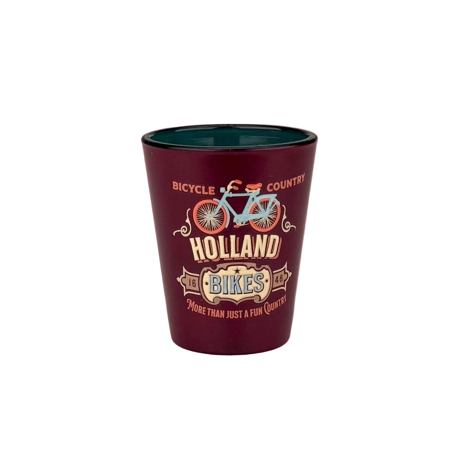 Vintage Shot Glass – Holland Bicycles (Red)