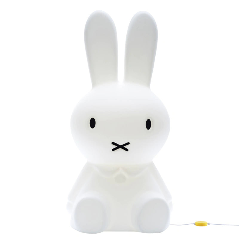 White rabbit-shaped night light on a white background